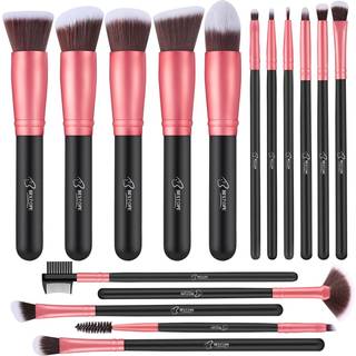 Makeup b?rster Makeup Brush Set - 16 pcs Bestope Prem Premium Synthetic Foundation Concealers ?jenskygger Make Up Brush Eyeliner Brushes (Rosegol