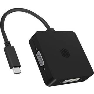ICY BOX 4-in-1 Videoadapter 15cm (sort)