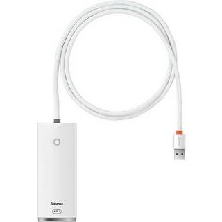 4-i-1 Baseus Lite-serie USB til 4x USB 3.0, 1m (Hvid)