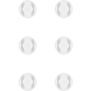 Goobay mini selvklæbende dobbelt kabelholder i gummi - 6 stk - Hvid