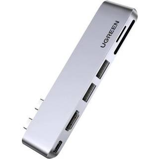 Ugreen Hub 2xUSB-C til HDMI / 2xUSB 3.0 / SD TF / USB-C PD - Grå