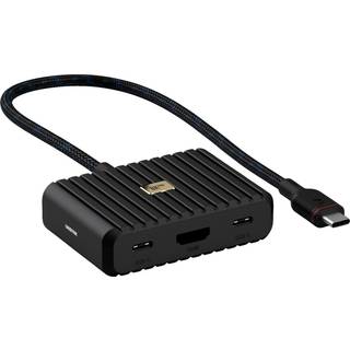 Unisynk 5 port USB-C Hub 8K 100W Sort