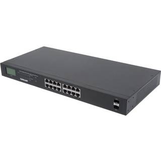 Intellinet       2 SFP Ports, LCD Display, IEEE 802.3at/af Power over  ( / ) Compliant, 370 W, Endspan, 19 Rackmount (Euro 2-pin plug) Switch 16-porte Gigabit  PoE+