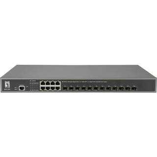 LevelOne GTL-2091 20-Port L3 Managed Gigabit Switch (12 x 10GbE SFP+ 8 x Gigabit RJ45) Redundant power supply