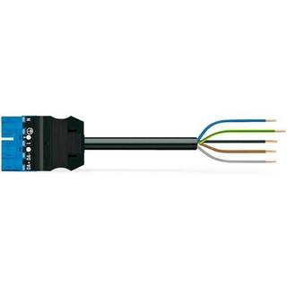 Tilslutningskabel 1M PVC Eca Hanstik/fri ende, blå