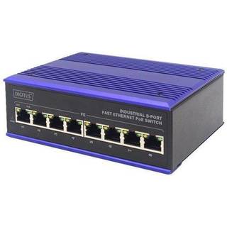 DIGITUS DN-650108 8-Port Fast Ethernet Network PoE Switch Industrial Unmanaged