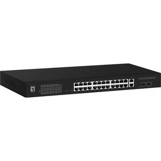 LevelOne GEP-2841 netværksswitch Administreret L2 Gigabit Ethernet (10/100/1000) Strøm over Ethernet (PoE) 1U Sort
