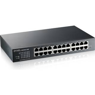 ZYXEL GS1915-24E, 24-port GbE Smart hybrid Switch, standalone or NebulaFlex Cloud, desktop, fanles