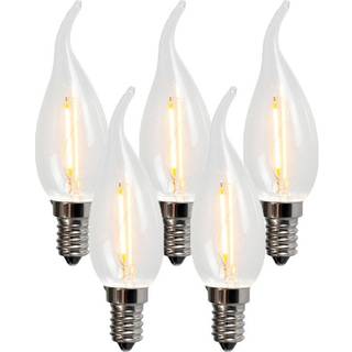 Sæt med 5 E14 LED glødetråds stearinlys pærer BXS35 1W 100LM 2200K
