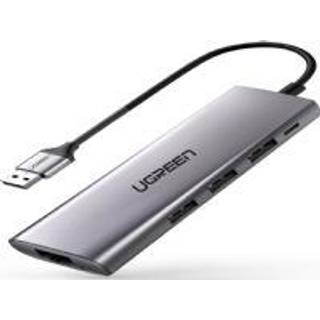 Ugreen 5in1 Hub USB-A til RJ45 / 3x USB-A / Micro USB Adapter - Grå