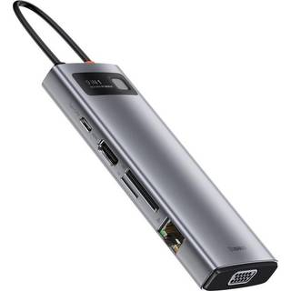9in1 Baseus Metal Gleam Series - USB-C til 3x USB 3.0