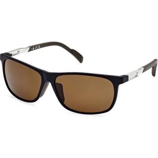 Adidas Sport Mand SP0061 02H Solbriller Plast Sort-opaque Brun Firkantet Polariseret