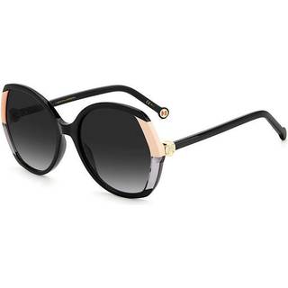 Carolina Herrera Kvinde CH 0051/S KDX/9O Solbriller Plast Sort/Nøgen Grå Geometrisk Skygge