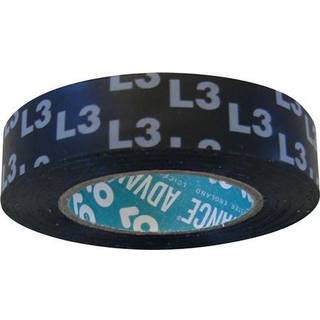 Cimco Tape PVC sort med hvid tekst l3 15mmx10m