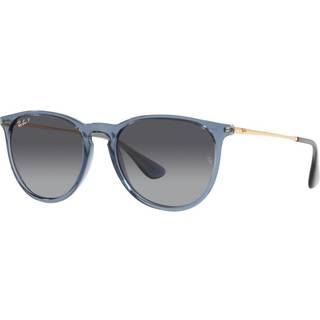 Ray - Ban Kvinde RB4171 ERIKA 6592T3 Solbriller Nylon Blå Grå Pantos Polariseret Skygge