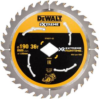 Rundsavsklinge til træ DeWalt DT40271-QZ; 190 mm; Z36