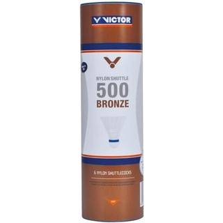 Victor Badminton Fjerbold i Hvid - 500 Bronze 6PC Tube Medium Speed - Nylon