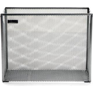 Mind Reader Vertical File Storage Desktop Organizer Hanging Files Office Metal Mesh 12.25 """" L X 5.5 """" W x 10 """" H White