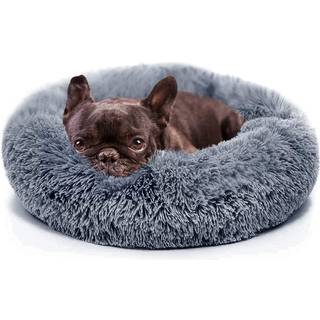 Lille beroligende hunde seng til sm? hunde Anti-angst maskine vaskbar fluffy luksus anti-slip vandt?t stumt base opvarmning hyggelig bl?d k?ledyr