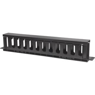 Intellinet 19 Cable Management Panel, 19 Rackmount Cable Manager, 1U, Cover, Black Administrationspanel til stativkabler med dække Sort