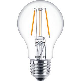 Philips Corepro LED Pære E27 Pære klar 4.3W 470lm - 827 ekstra varm hvid | erstatter 40W
