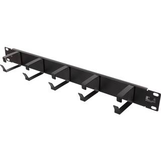 Deltaco 19" 1U Metal Cable Management With Brush