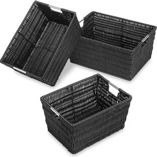 Whitmor Rattique Storage Baskets - Gray (3 stykker s?t)