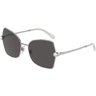 Dolce & Gabbana Kvinde DG2284B 05/87 Solbriller Metal Sølv Grå Sommerfugl
