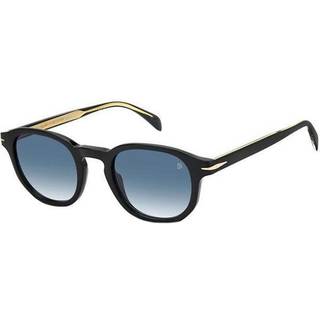DAVID BECKHAM Mand DB 1007/S 807/08 Solbriller Acetat Sort Blå Rund Skygge