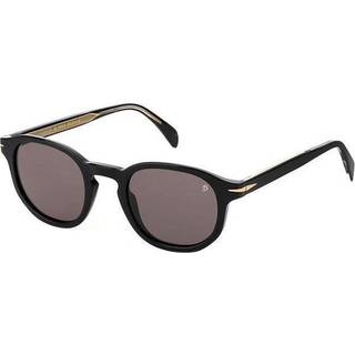 DAVID BECKHAM Mand DB 1007/S 807/IR Solbriller Acetat Sort Grå Rund Normal