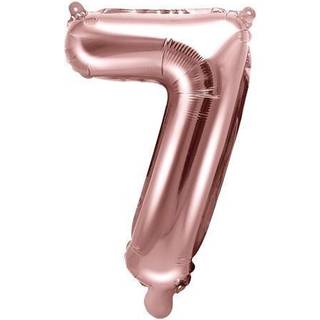 1 stk. Folieballon Tal 7 rose guld 35 cm - Perfekt til festlig dekoration