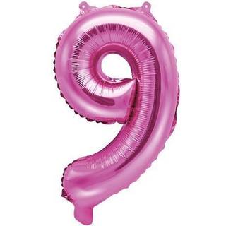 1 stk. Folieballon Tal 9 hot pink 35 cm – Perfekt til festlige dekorationer