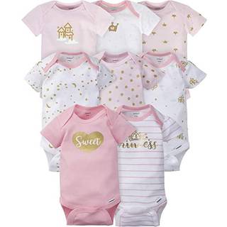 Gerber Baby 8-Pack Short Sleeve Onesies Bodysuits Castle 0-3 måneder