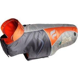 Doghelios 'Lotus-Rusher' vandt?t 2-i-1 Pet Dog Jacket frakke med aftagelig pol?r fleece foring m/ blackshark-teknologi X-stor orange tr?kul gr? l