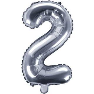 Tal ballon 2 sølv 35 cm