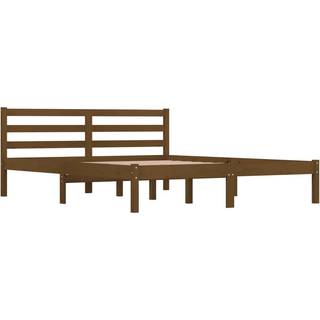 sengeramme 150x200 cm King Size massivt fyrretræ hvid