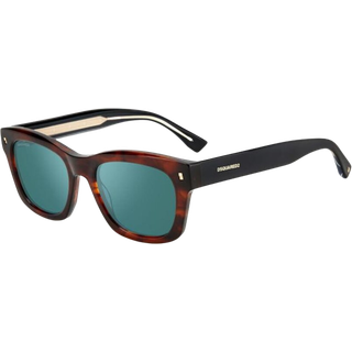 Dsquared2 Mand D2 0012/S EX4/MT Solbriller Acetat Brun Multifarvet Firkantet Spejl