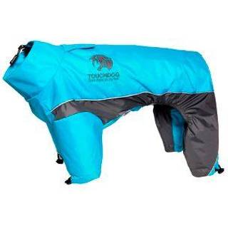 TouchDog 'Quantum-is' Full Body Bodied Justerbar og 3M Reflekterende Pet Dog Coat Jacket m/ Blackshark Technology X-Small Ocean Blue Grey