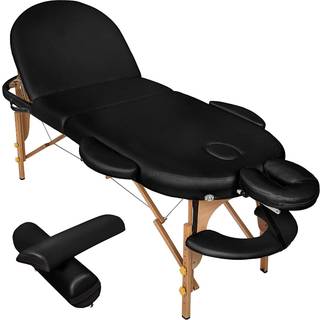 Massagebriks sæt oval med 3 zoner, 5cm polstring + massageruller - sort
