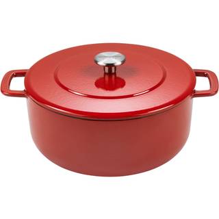 Støbejernsgryde emaljeret, 24 cm. sort