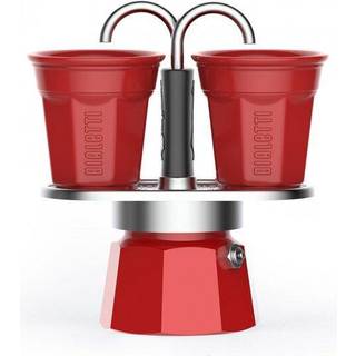 Bialetti Mini Express 2 kops Rød + 2 kopper