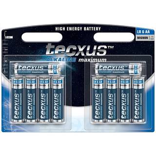 tecxus LR6/AA (Mignon) batteri, 10 stk. blister alkaline mangan batteri, 1,5 V