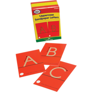 DIDAX Uddannelsesressourcer DIDAX Uppercase Sandpapirbrev Upper Case 4-1/4 X 2-5/8 i Multi