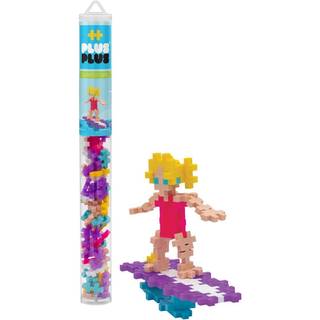 Plus plus 3D -figur Building Block Set Fun Stem Toys For Kids 70 Interlocking Pieces - Surfer Girl Mini Maker Tube