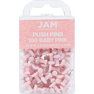 Jampapir Farverige push -stifter - Baby Pink Pastel Pushpins - 100/Pack