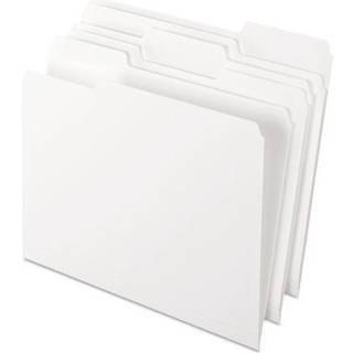 Pendaflex to-tone farvefilmapper bogstavst?rrelse hvid 1/3 sk?ret 100 pr. Boks (152 1/3 whi)