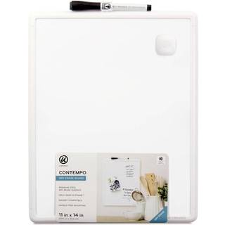 U Brands Contempo Magnetic Dry Erase Board 11 X14 White Modern Frame inkluderer magnet og mark?r