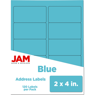 Jampapirforsendelsesadresse -etiketter - Standard mailing - 2 x 4 - Bl? - 120/pakke