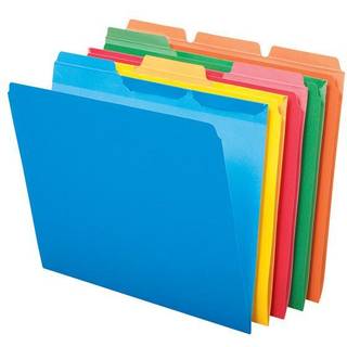 Pendaflex Klar-fanen Forstærket filmapper Brevstørrelse Assorterede farver 1/3 skåret 50/BX (42338)