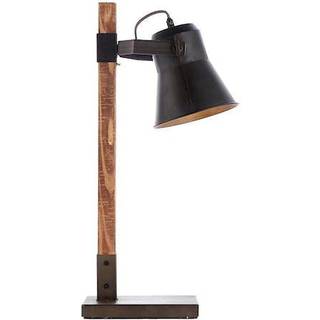 Plow bordlampe, sort/mørkt træ
